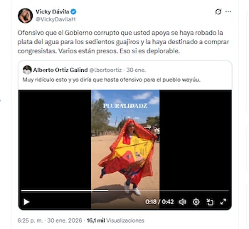 La candidata Vicky Dávila se