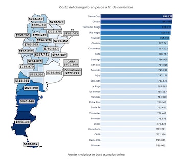 Costo del changuito en pesos