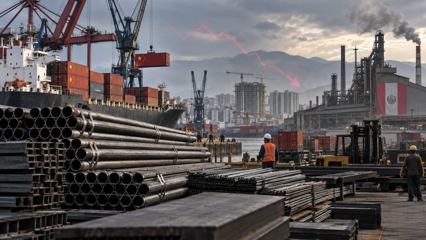 La industria peruana del acero enfrenta la presión de importaciones chinas en un escenario marcado por la sobreoferta global y la competencia de precios. (Imagen Ilustrativa Infobae)