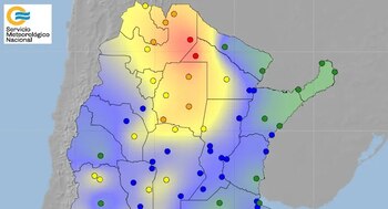 El Servicio Meteorológico Nacional advirtió