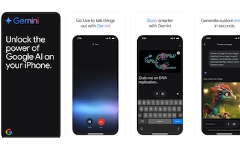 Con Gemini, los usuarios con iPhone pueden generar imágenes y preguntarle sobre cualquier tema a la IA. (App Store)