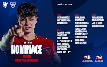 La Selección Nacional de Futbol de la República Checa presenta su convocatoria para los duelos del repechaje mundialista, en medio de la fuerte investigación que sacude a su futbol. (X/ @ceskarepre_cz)
