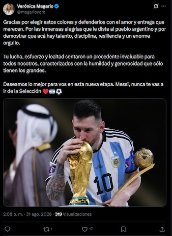 Los mensajes del arco político para Lionel Messi tras su retiro de la selección argentina
