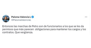 La senadora del Centro Democrático,