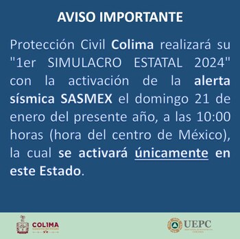 Se realizará el primer simulacro