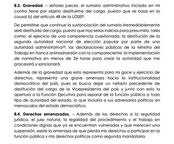 Parte de la acción de