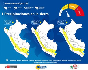 Las precipitaciones acompañadas de tormentas