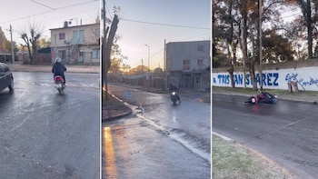 Una intersección en Tristán Suárez