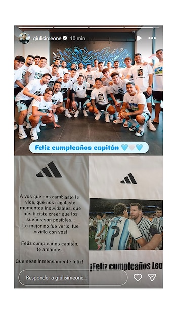 El regalo de los jugadores de la Selección a Lionel Messi