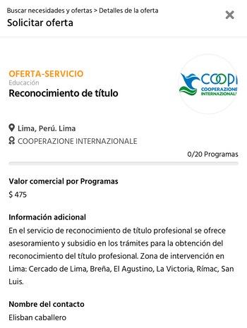 Red Recuperación. (captura: https://redrecuperacion.app.needslist.co/search)