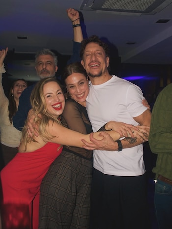 Mercedes Oviedo, Georgina Tirotta y otros compañeros de Rocky acompañaron a Nico Vázquez