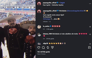 Pepe Aguilar felicita a su hijo Leonardo por su cumpleaños