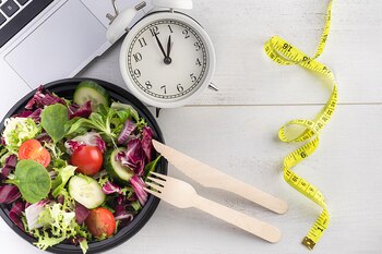 Office Healthy food concept.