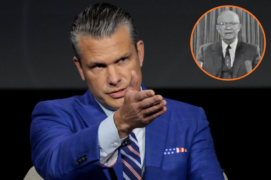 Un globo terráqueo de Eisenhower usado en la Segunda Guerra Mundial fue dañado durante su traslado al despacho de Pete Hegseth