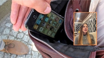 Una joven en Bogotá logra recuperar su celular tras perseguir a la presunta ladrona en una transitada vía pública - crédito EFE/Captura video