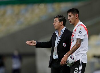 Marcelo Gallardo junto a Fabrizio