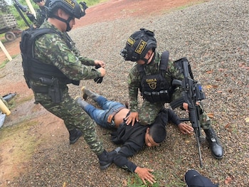 La acción conjunta del Ejército Nacional, la Policía Nacional y la Gobernación del Meta frustró un atentado terrorista contra el gremio transportador en el sur del Meta - crédito @RafaelaCortesZ / X