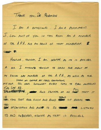 La primera página del discurso