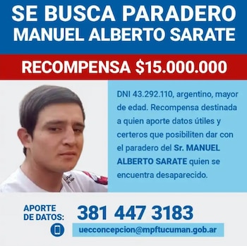 El joven desapareció en febrero de 2025 (@GobiernoTucuman)
