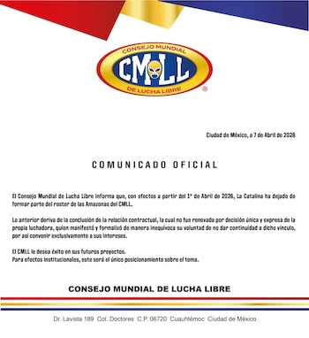 El organismo informó que la gladiadora decidió no continuar por intereses propios.