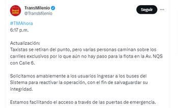 TransMilenio confirmó que los usuarios