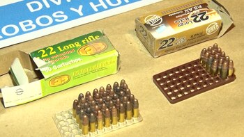 Las municiones que le secuestraron