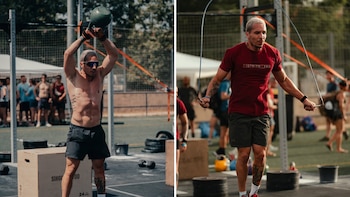 Aarón Santos sostiene que la fuerza es clave para la salud y la longevidad, no solo para la estética - crédito @aaronsantostrainer/Instagram