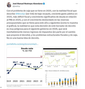 José Manuel Restrepo, exministro de