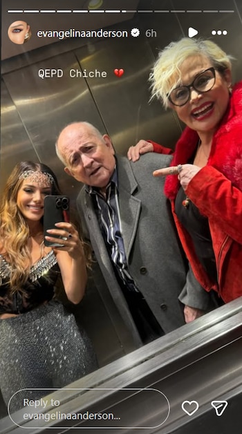 La modelo decidió despedirse del reconocido periodista coon una foto junto a él y Carmen Barbieri (Instagram)