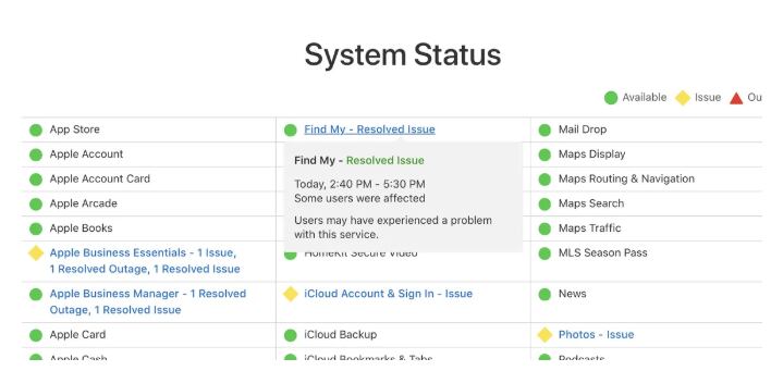 iCloud de Apple registró caída a nivel mundial. (Foto: Apple)