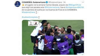 Publicación de la CONMEBOL resaltando