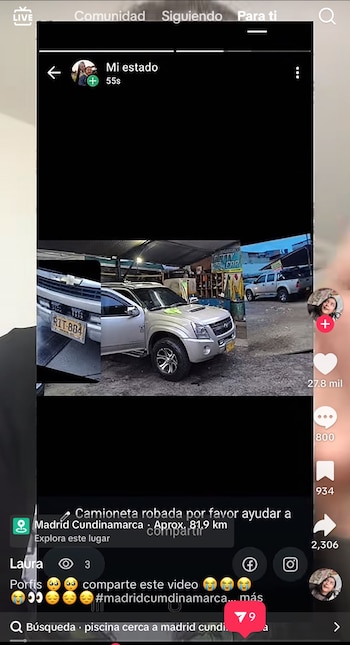 Video viral de TikTok reactiva el debate sobre inseguridad en Madrid, Cundinamarca - crédito con.ukiyo/TikTok