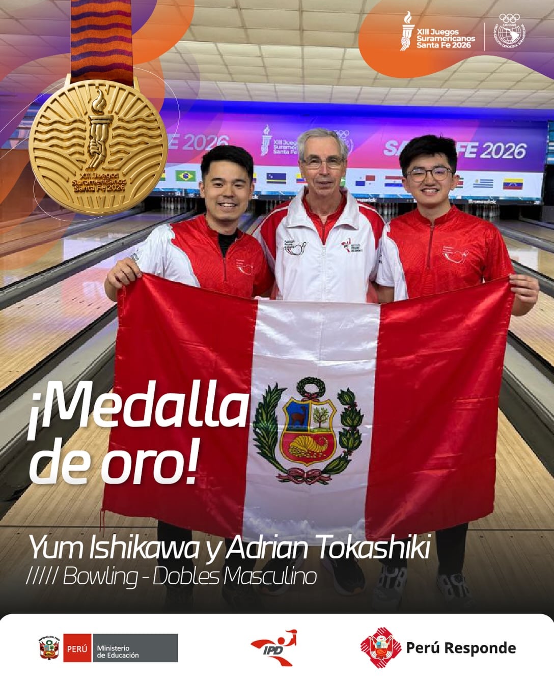 Perú obtuvo su séptima medalla en los Juegos Suramericanos Santa Fe 2026. Crédito: Instagram COP.