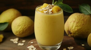 Licuado de guayaba con avena,