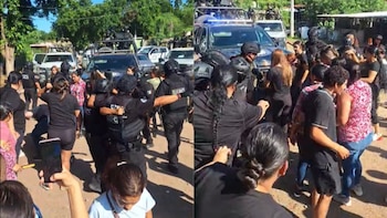 Comunidad de Culiacán se enfrenta con fuerzas federales de Harfuch tras detención de una mujer