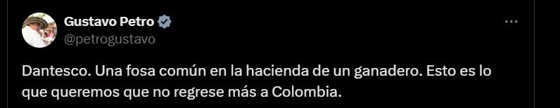 El presidente Petro calificó de