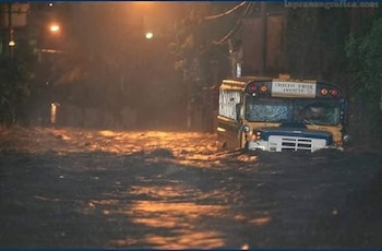 Tragedia de bus inundado en la colonia Málaga en El Salvador en 2008
