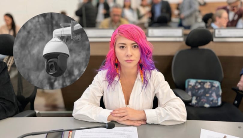 Quena Ribadeneira advirtió que la red de videovigilancia de Bogotá resulta insuficiente para una ciudad de cerca de 7,9 millones de habitantes - crédito Quena Ribadeneira/Concejo de Bogotá