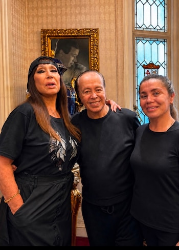 Moria Casán, Miguel Romano y su hija Paola Romano