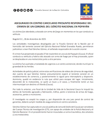 El crimen ocurrió el 27