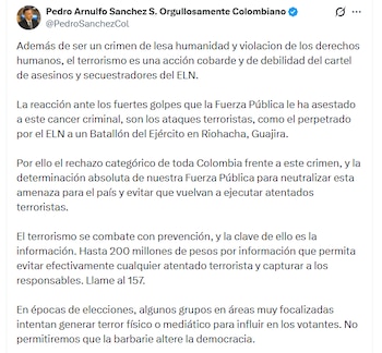 - crédito PedroSanchezCol/X