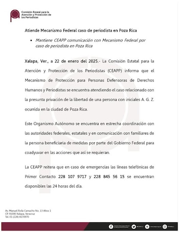 Comunicado de la Comisión Estatal