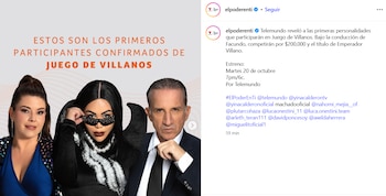 Los participantes competirán por USD 200.000 y el título de “Emperador Villano” - crédito @telemundorealities/ Instagram