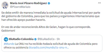 María José Pizarro exige al Gobierno solicitar ayuda internacional tras el sismo - crédito @PizarroMariaJo/X
