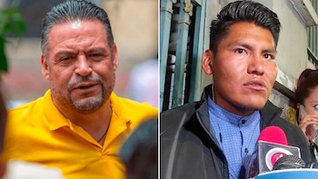 Imagen dividida muestra a Luis Revilla de frente con camisa amarilla y a René Yahuasi hablando a micrófonos, vistiendo una camisa azul y chaqueta oscura