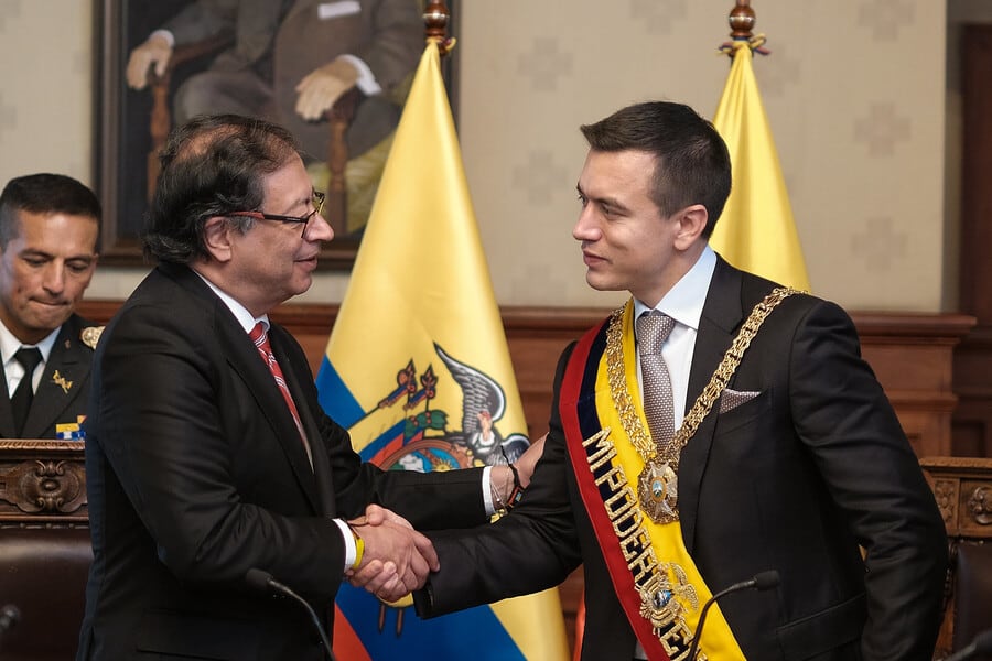 El presidente de Colombia, Gustavo Petro, y su homólogo de Ecuador, Daniel Noboa - crédito Presidencia de la República de Colombia