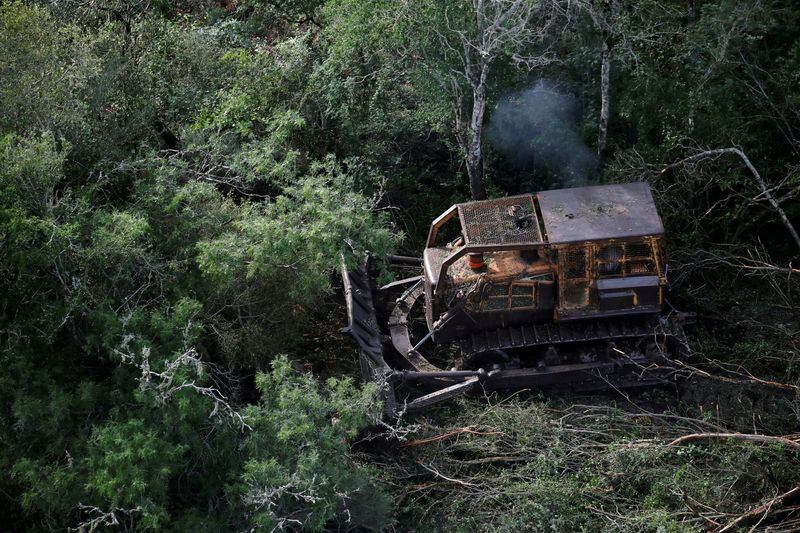 Foto de archivo. Una topadora derriba árboles en una zona forestada cerca de Las Lomitas, en Formosa, Argentina, el 18 de abril de 2023, parte de la región del Gran Chaco. REUTERS/Agustin Marcarian