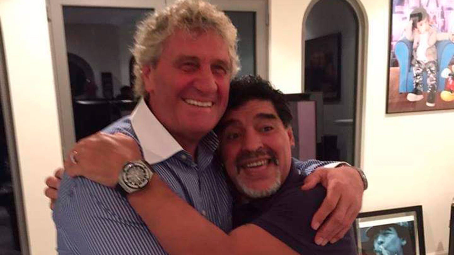 El último encuentro de Pfaff con Diego Maradona en un restaurant de Dubai