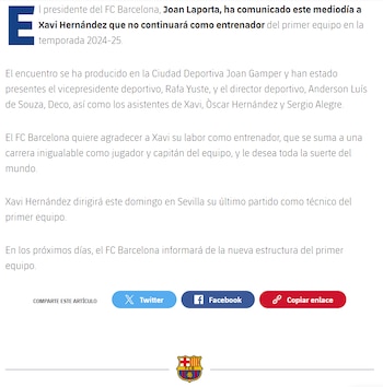 Barcelona le da las gracias