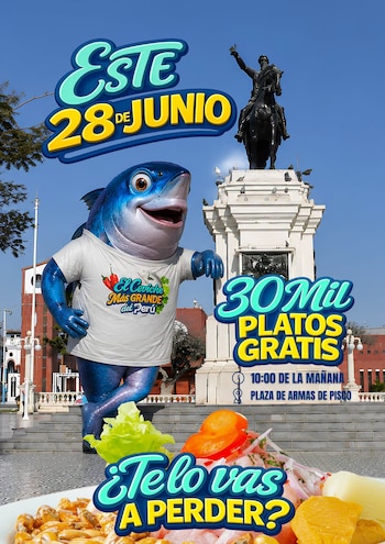 Pisco será declarada capital del ceviche en Perú y regalarán 30 mil platos este domingo